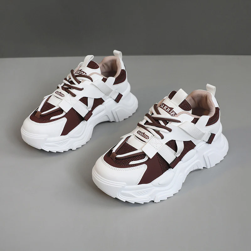 Damen modische Chunky Sneakers mit atmungsaktivem Obermaterial und dämpfendem Profil Heidi Mode - Image 2