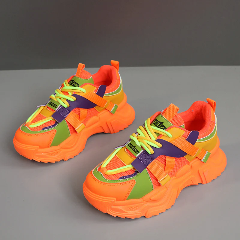 Damen modische Chunky Sneakers mit atmungsaktivem Obermaterial und dämpfendem Profil Heidi Mode - Image 7