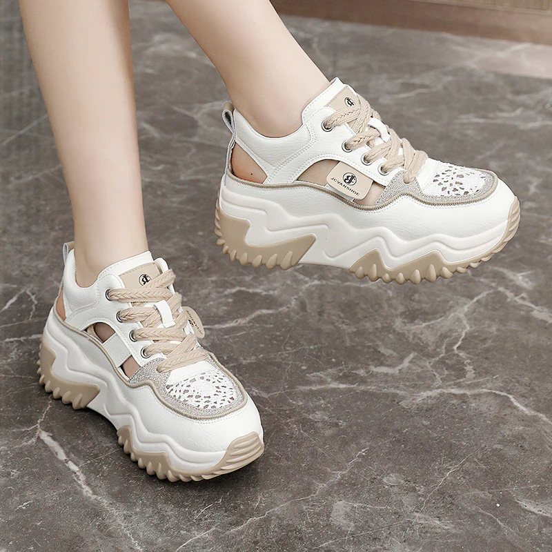 Damen Modische Chunky Sneakers mit atmungsaktivem Obermaterial und komfortabler Dämpfung Heidi Mode - Image 3