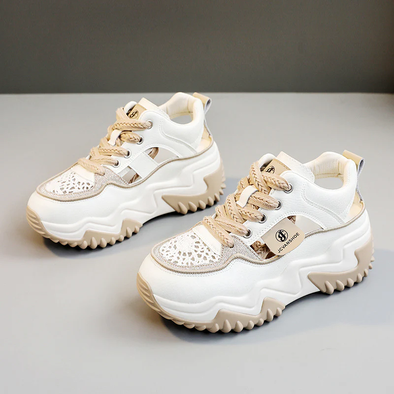 Damen Modische Chunky Sneakers mit atmungsaktivem Obermaterial und komfortabler Dämpfung Heidi Mode - Image 8