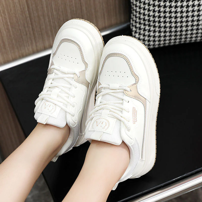 Damen modische Chunky Sneakers mit atmungsaktivem Obermaterial und rutschfester Sohle Heidi Mode - Image 4