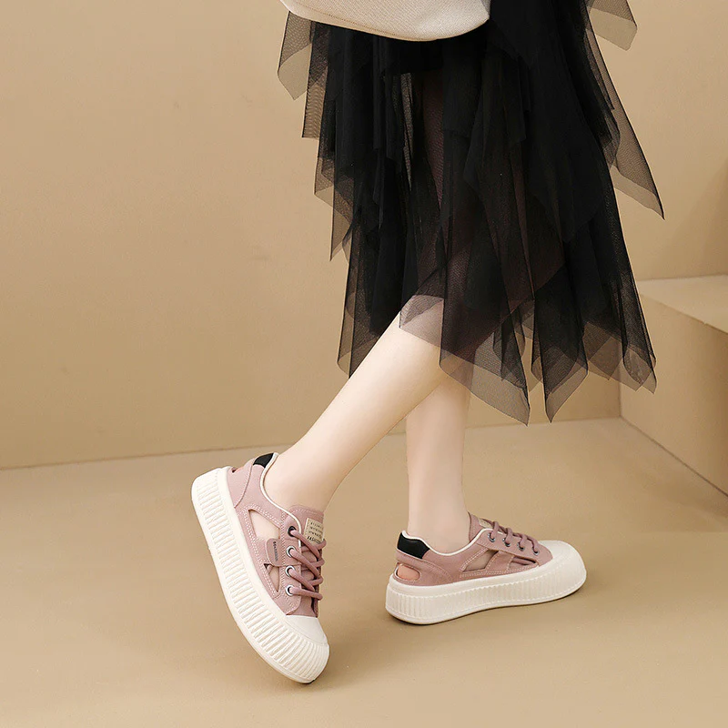 Damen modische Chunky Sneakers mit atmungsaktiver Mesh-Oberfläche und rutschfester Sohle Heidi Mode - Image 4