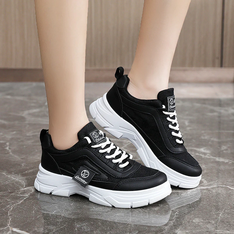 Damen modische Chunky Sneakers mit atmungsaktiver Oberflächenstruktur Heidi Mode - Image 3