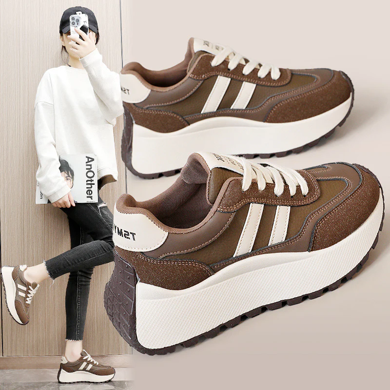 Damen Modische Chunky Sneakers mit dämpfendem Sohlenprofil und atmungsaktivem Obermaterial Heidi Mode - Image 2