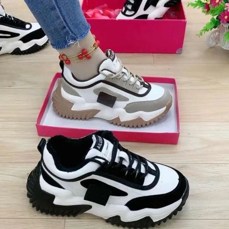 Damen Modische Chunky Sneakers mit einzigartigem Sohlendesign Heidi Mode - Image 3