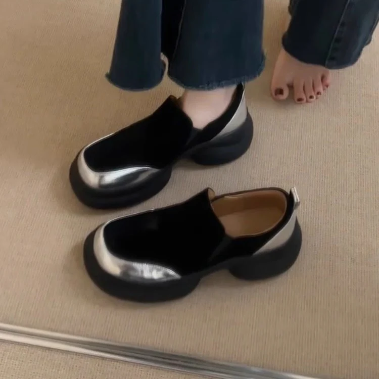 Damen modische Chunky Sneakers mit elastischem Obermaterial und markanter Sohle Heidi Mode - Image 3