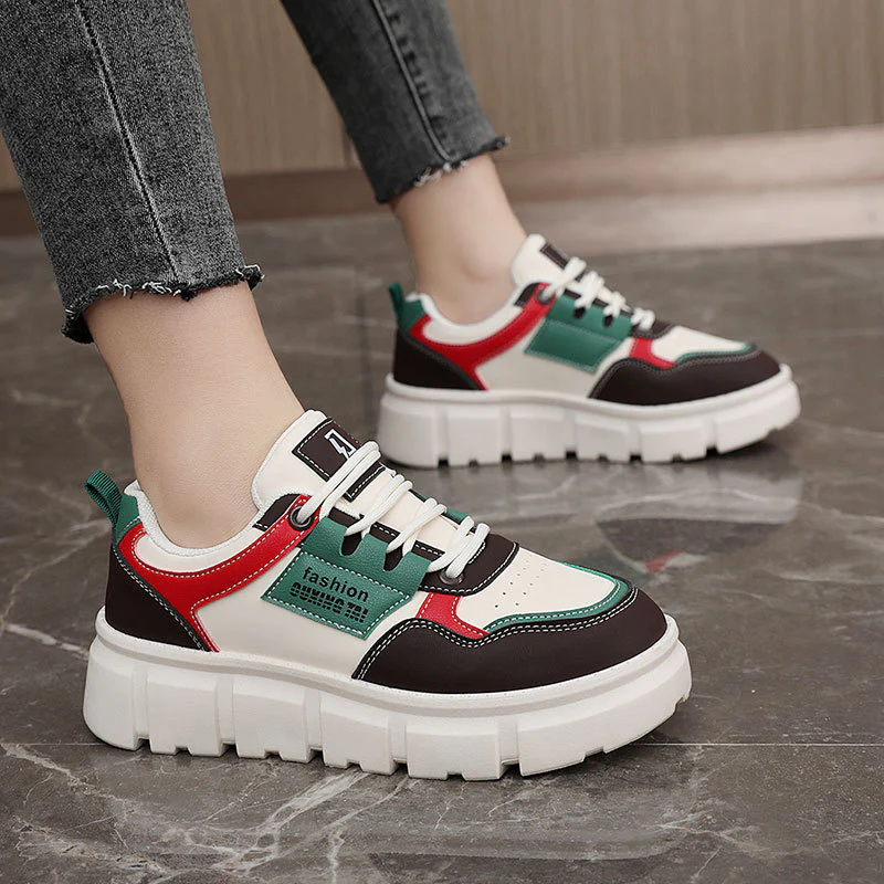 Damen Modische Chunky Sneakers mit robuster Profilsohle und atmungsaktiver Obermaterialstruktur Heidi Mode - Image 3