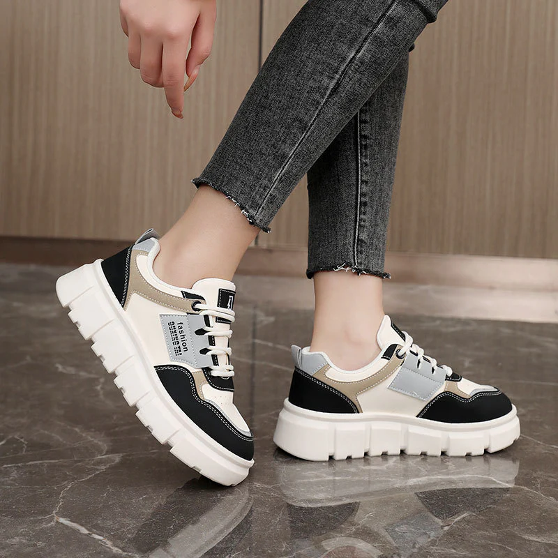 Damen Modische Chunky Sneakers mit robuster Profilsohle und atmungsaktiver Obermaterialstruktur Heidi Mode - Image 4