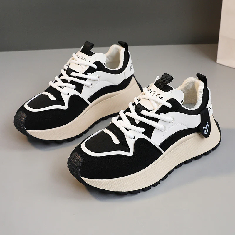 Damen modische Chunky Sneakers mit sportlichem Design und atmungsaktiver Oberflächenstruktur Heidi Mode - Image 6