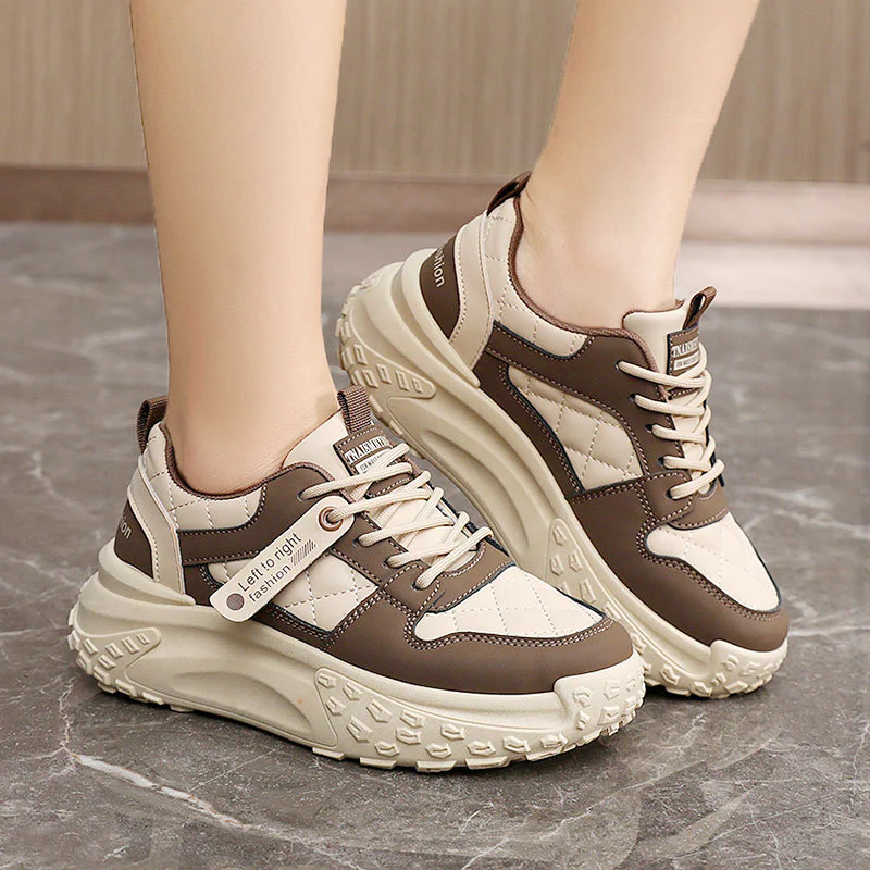 Damen modische Chunky Sneakers mit strapazierfähigem Obermaterial und bequemer Dämpfung Heidi Mode - Image 3