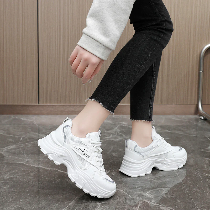 Damen modische Chunky Sneakers mit trendigem Design und stoßdämpfender Sohle Heidi Mode - Image 3