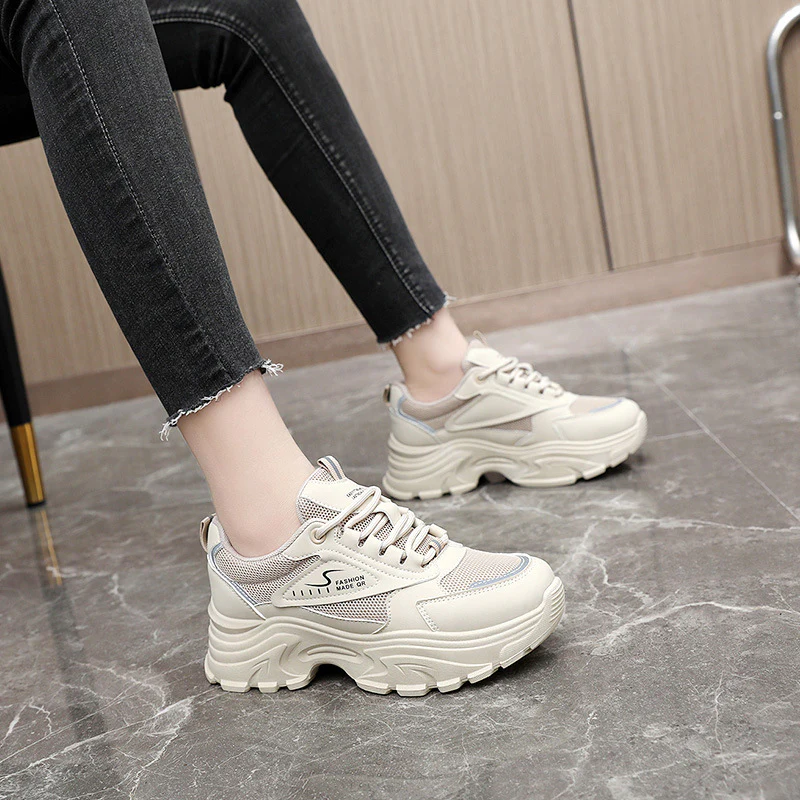 Damen modische Chunky Sneakers mit trendigem Design und stoßdämpfender Sohle Heidi Mode - Image 4