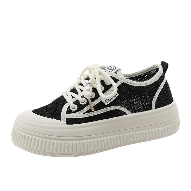 Damen modische Chunky Sneakers mit trendigen Perlenakzenten Heidi Mode - Image 5