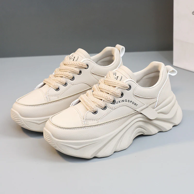Damen modische Chunky Sneakers mit verstärktem Sohlenprofil und atmungsaktiver Obermaterialstruktur Heidi Mode - Image 2