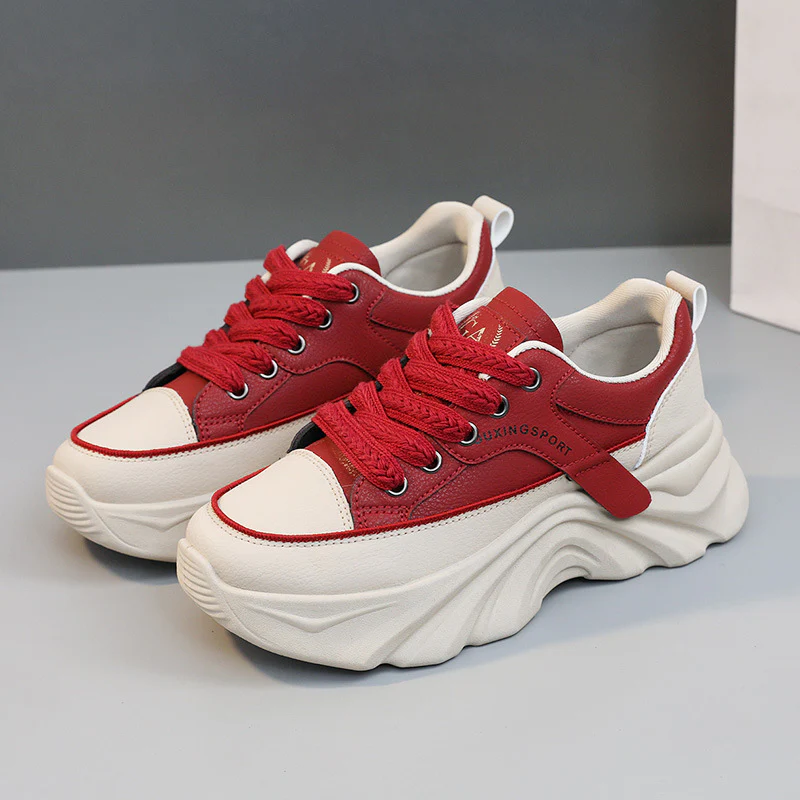 Damen modische Chunky Sneakers mit verstärktem Sohlenprofil und atmungsaktiver Obermaterialstruktur Heidi Mode - Image 6