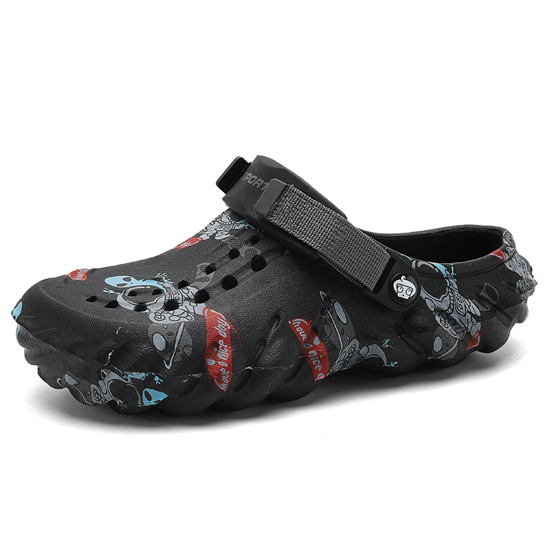 Damen modische Clogs mit einzigartigem grafischen Design und verstellbarem Riemen Heidi Mode - Image 10