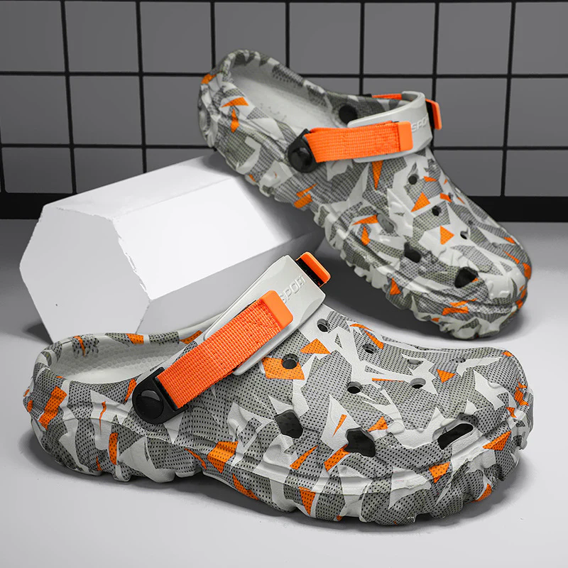Damen modische Clogs mit einzigartigem grafischen Design und verstellbarem Riemen Heidi Mode - Image 3