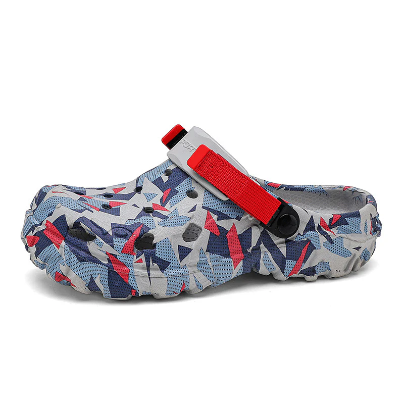 Damen modische Clogs mit einzigartigem grafischen Design und verstellbarem Riemen Heidi Mode - Image 9
