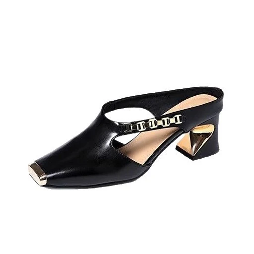 Damen Modische Clogs mit elegantem Glanz-Detail und bequemer Laufsohle Heidi Mode - Image 5