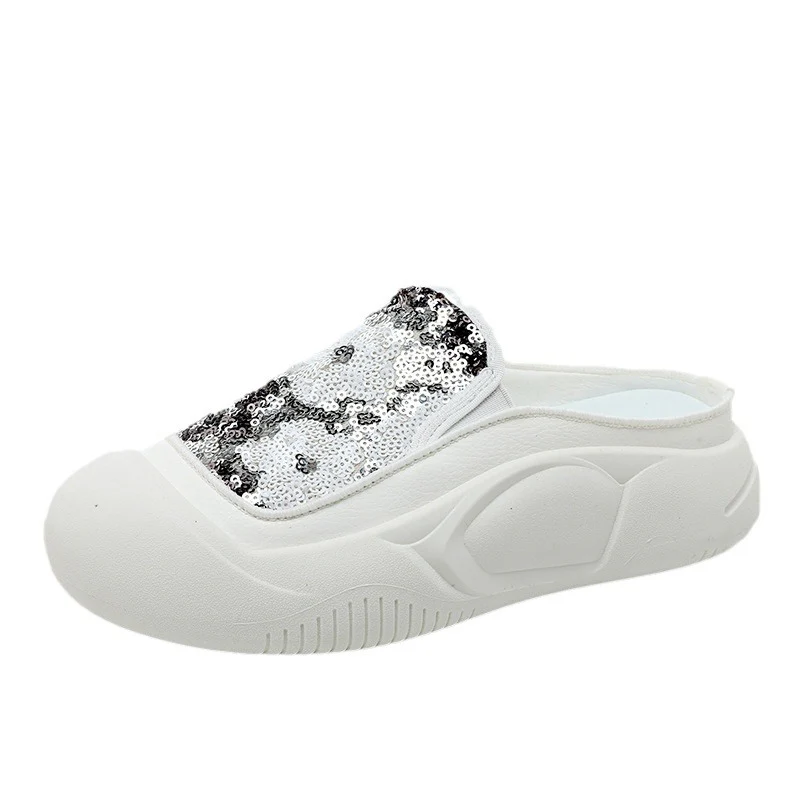 Damen modische Clogs mit schimmerndem Paillettenbesatz Heidi Mode - Image 5