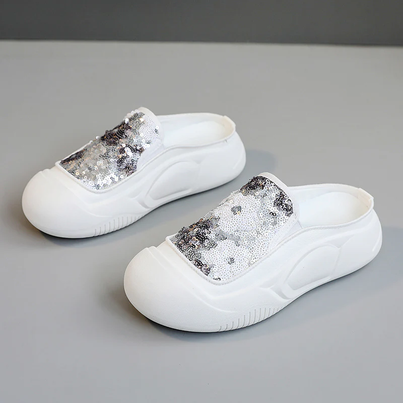 Damen modische Clogs mit schimmerndem Paillettenbesatz Heidi Mode - Image 7