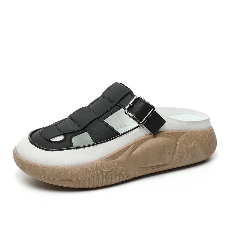 Damen modische Clogs mit verstellbarem Schnallenverschluss und luftiger Oberstruktur Heidi Mode - Image 5