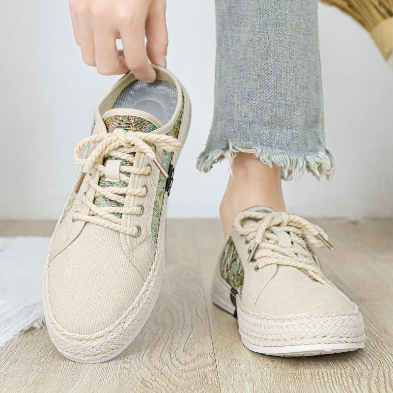 Damen Modische Espadrilles mit trendy Camouflage-Design und elastischem Einschlupf Heidi Mode - Image 2