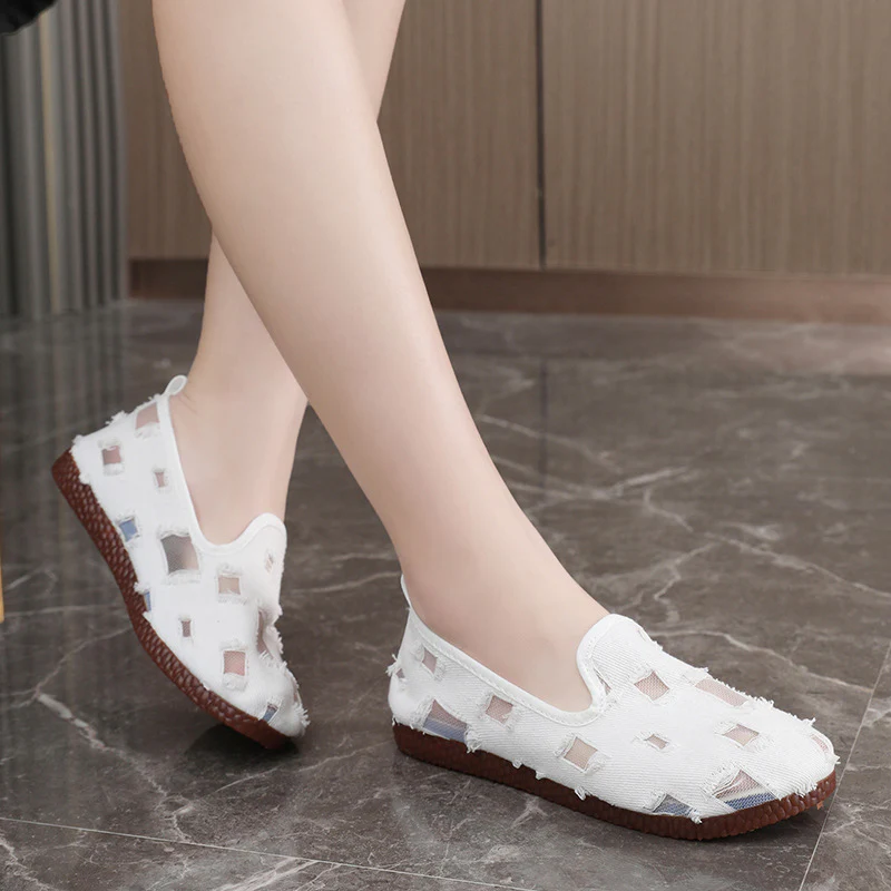 Damen modische Freizeitschuhe mit durchlässigem Obermaterial und rutschfester Sohle Heidi Mode - Image 4