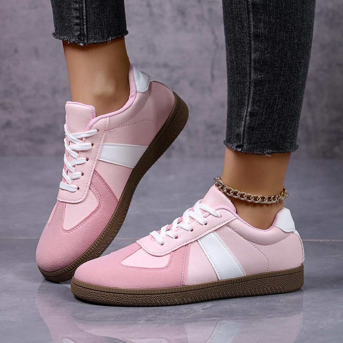 Damen modische Freizeitsneaker mit atmungsaktiver Oberflächenstruktur Heidi Mode - Image 2