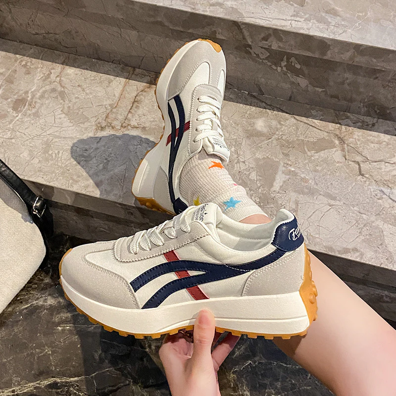 Damen modische Freizeitsneaker mit elastischem Obermaterial und dämpfender Laufsohle Heidi Mode - Image 3