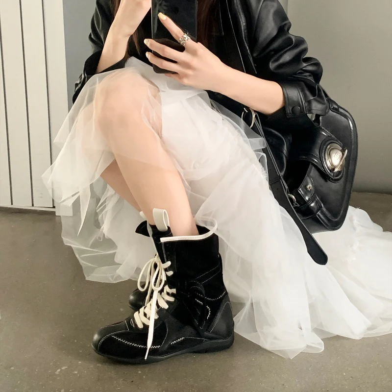 Damen modische Freizeitstiefel mit stylishen Schnürdetails und hohem Komfort Heidi Mode - Image 4