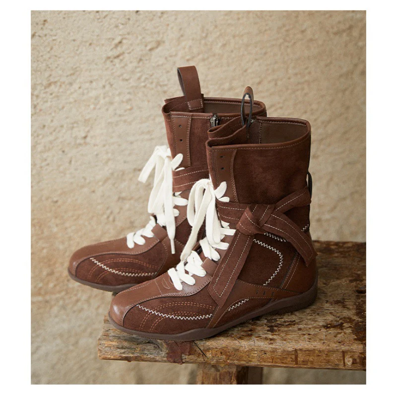 Damen modische Freizeitstiefel mit stylishen Schnürdetails und hohem Komfort Heidi Mode - Image 6