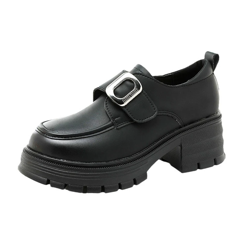 Damen modische Halbschuhe mit robustem Plateau und eleganter Schnalle Heidi Mode - Image 5