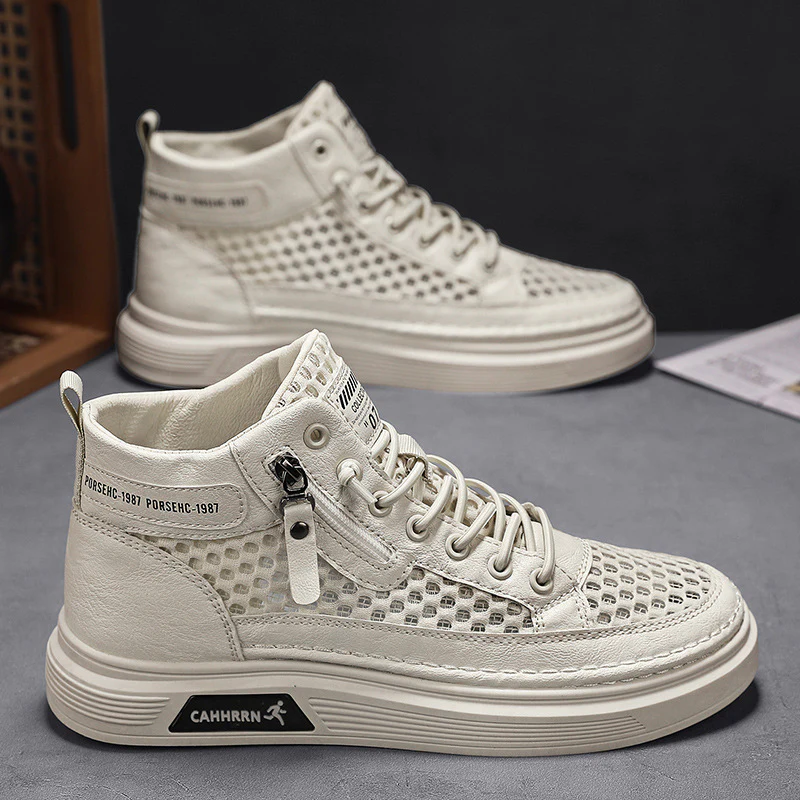 Damen modische High-Top Sneakers mit atmungsaktivem Netzdesign und rutschfester Laufsohle Heidi Mode - Image 5