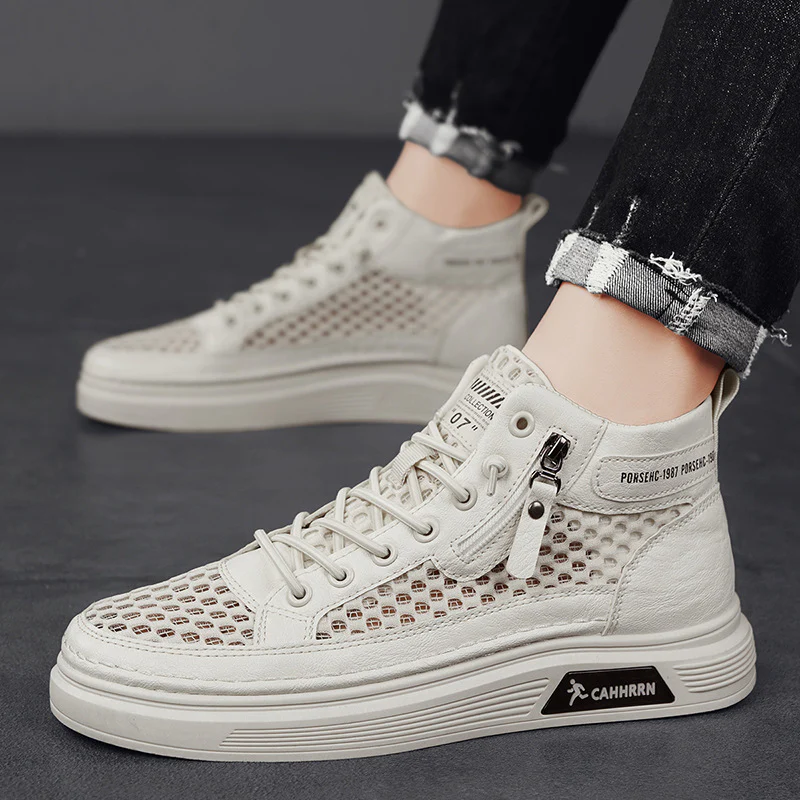 Damen modische High-Top Sneakers mit atmungsaktivem Netzdesign und rutschfester Laufsohle Heidi Mode - Image 6
