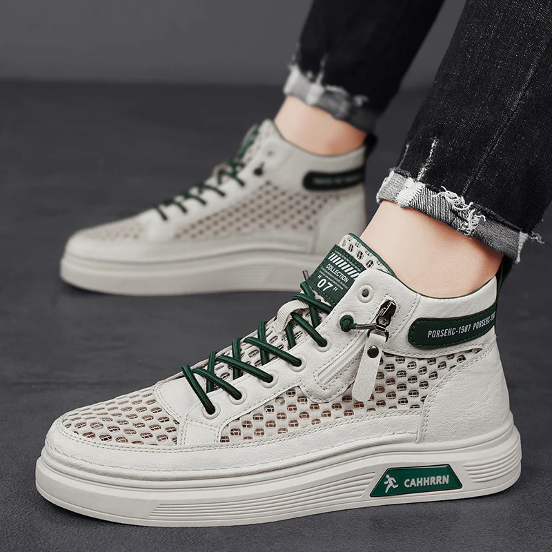 Damen modische High-Top Sneakers mit atmungsaktivem Netzdesign und rutschfester Laufsohle Heidi Mode - Image 8