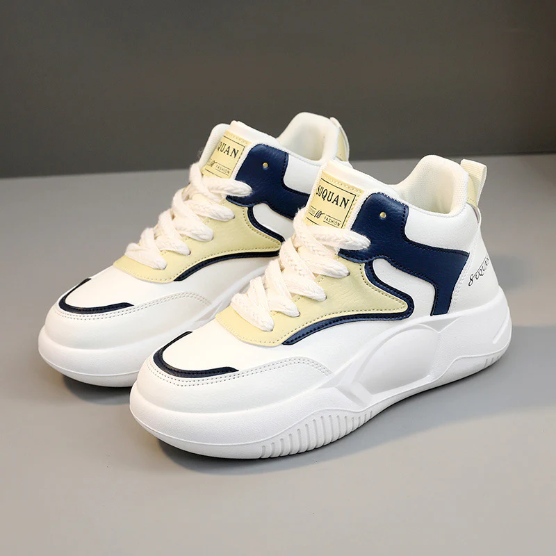 Damen modische High-Top Sneakers mit atmungsaktiver Oberfläche und flexibler Sohle Heidi Mode - Image 2
