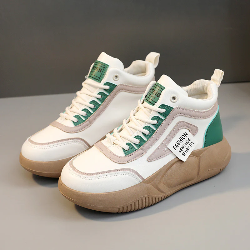 Damen Modische High-Top Sneakers mit atmungsaktiver Struktur und dämpfender Sohle Heidi Mode - Image 2
