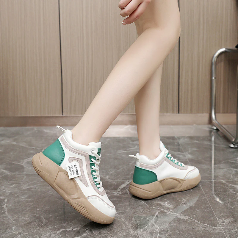 Damen Modische High-Top Sneakers mit atmungsaktiver Struktur und dämpfender Sohle Heidi Mode - Image 3