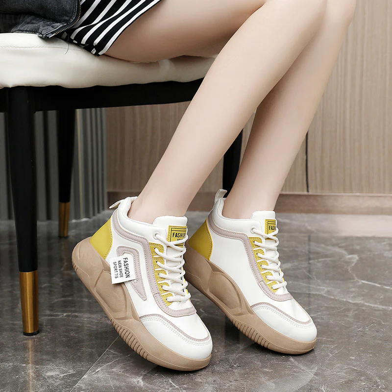 Damen Modische High-Top Sneakers mit atmungsaktiver Struktur und dämpfender Sohle Heidi Mode - Image 4