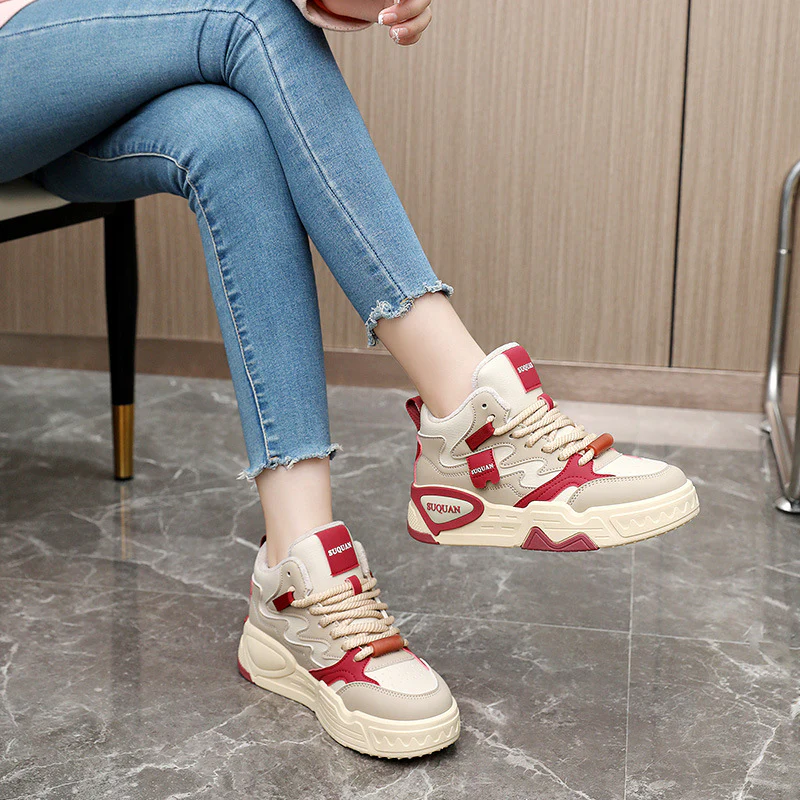 Damen modische High-Top Sneakers mit bequemer Dämpfung und griffiger Laufsohle Heidi Mode - Image 4