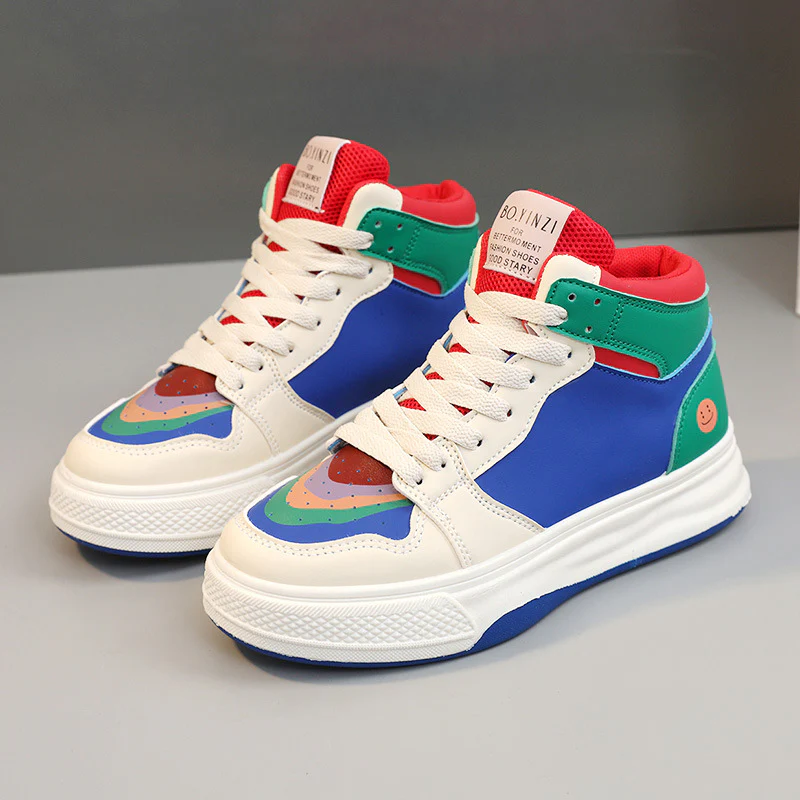 Damen modische High-Top Sneakers mit bunten Akzenten und atmungsaktivem Obermaterial Heidi Mode - Image 2