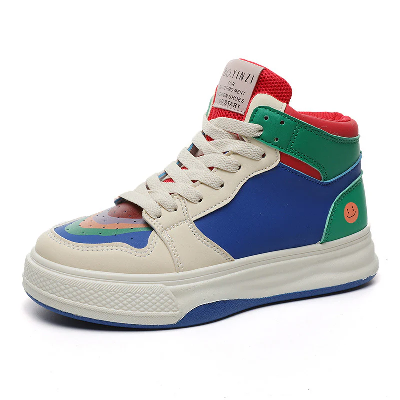 Damen modische High-Top Sneakers mit bunten Akzenten und atmungsaktivem Obermaterial Heidi Mode - Image 5