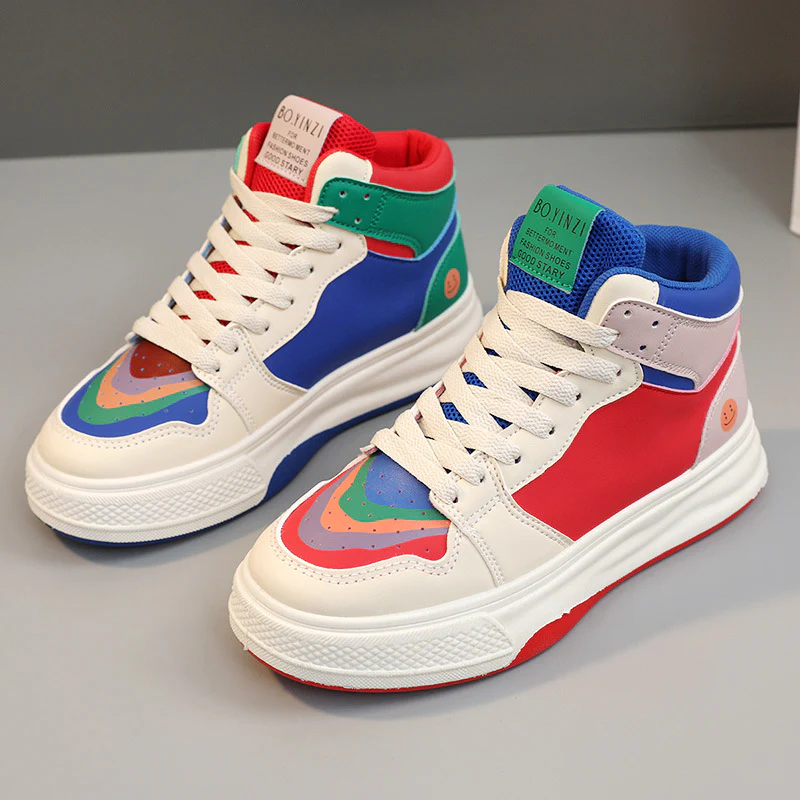 Damen modische High-Top Sneakers mit bunten Akzenten und atmungsaktivem Obermaterial Heidi Mode - Image 7