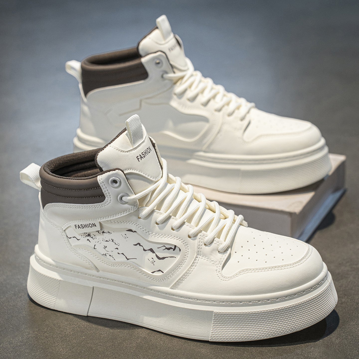 Damen modische High-Top Sneakers mit dämpfendem Sohlenprofil und robuster Verarbeitung Heidi Mode - Image 3