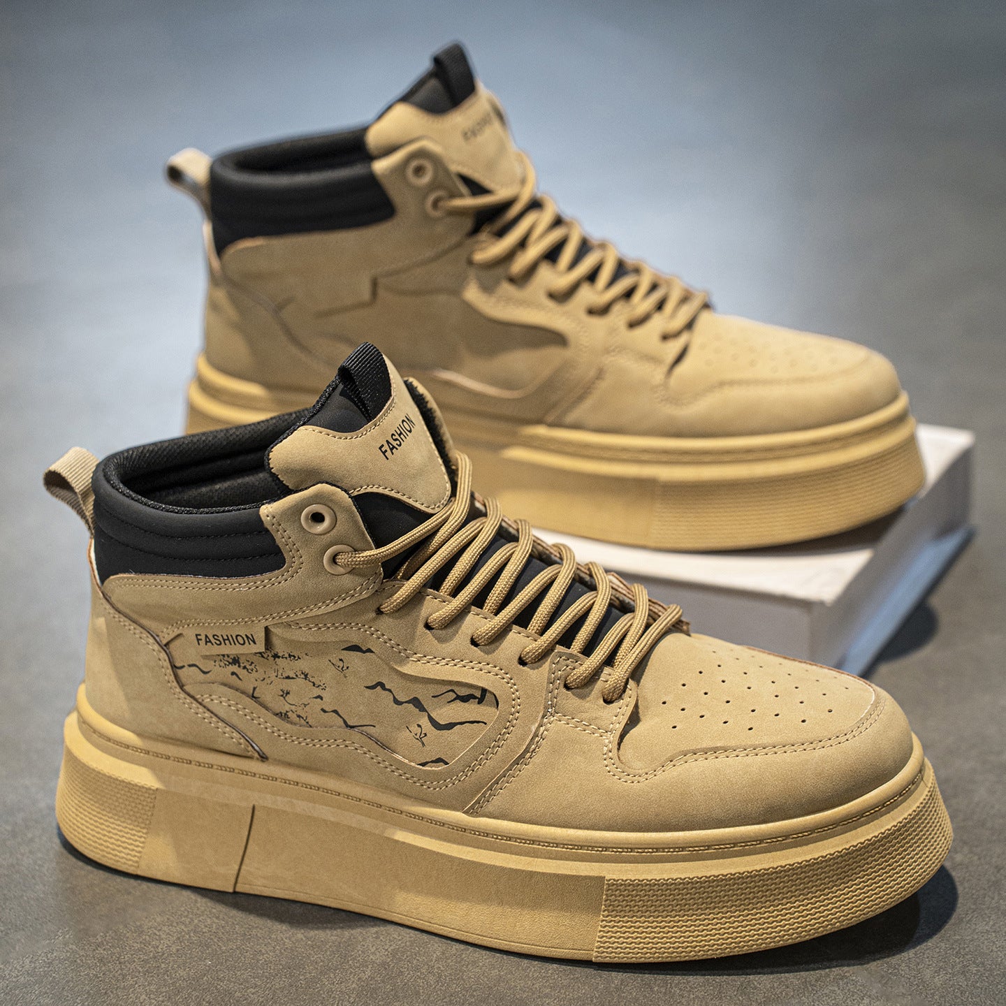 Damen modische High-Top Sneakers mit dämpfendem Sohlenprofil und robuster Verarbeitung Heidi Mode - Image 4