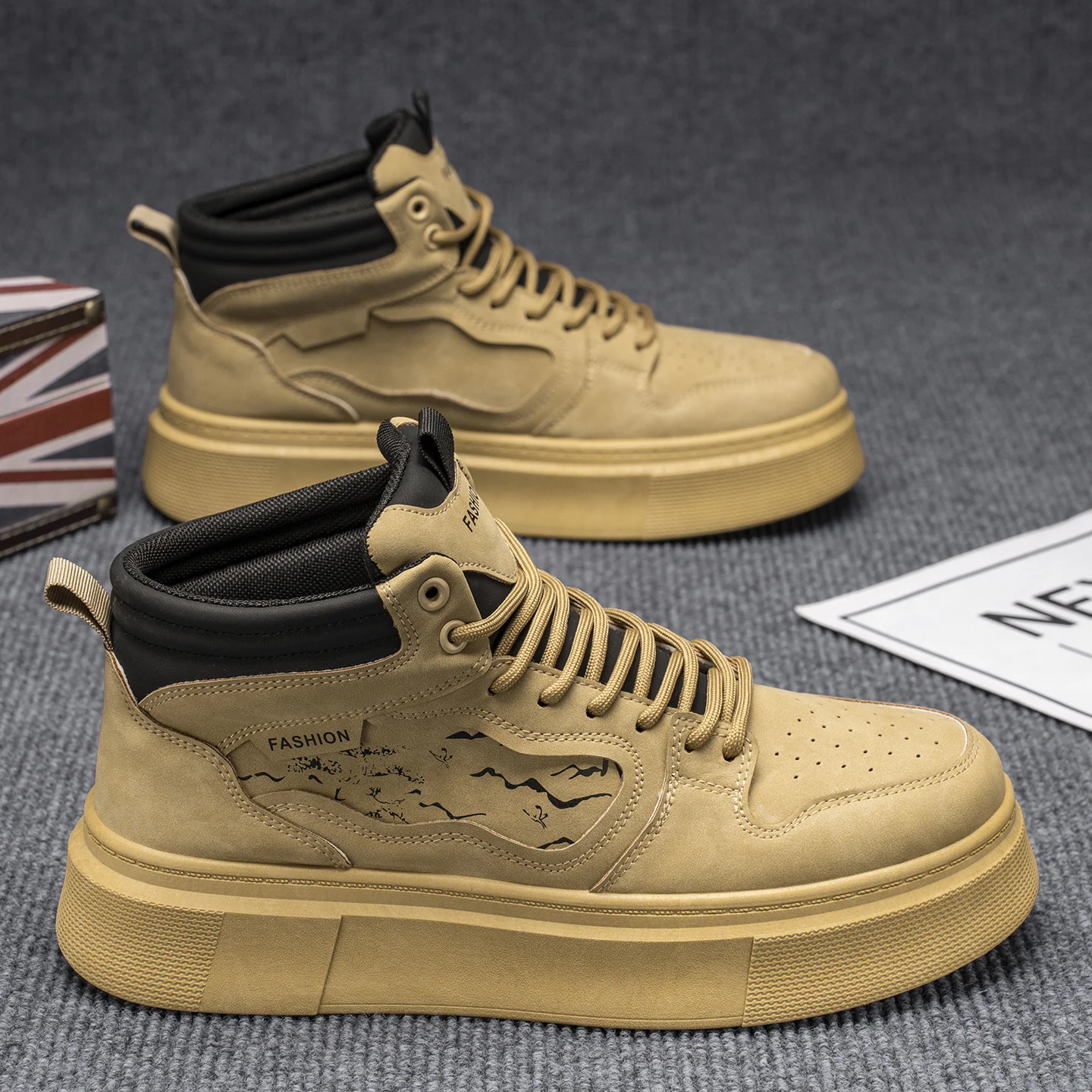 Damen modische High-Top Sneakers mit dämpfendem Sohlenprofil und robuster Verarbeitung Heidi Mode - Image 6