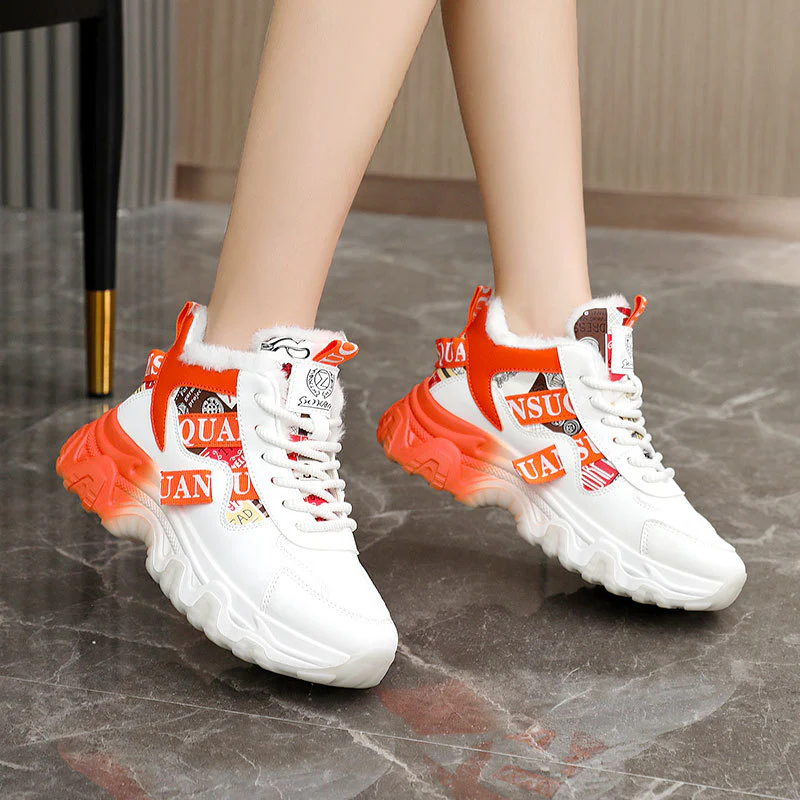 Damen modische High-Top Sneakers mit dämpfender Sohle und kuscheligem Innenfutter Heidi Mode - Image 4