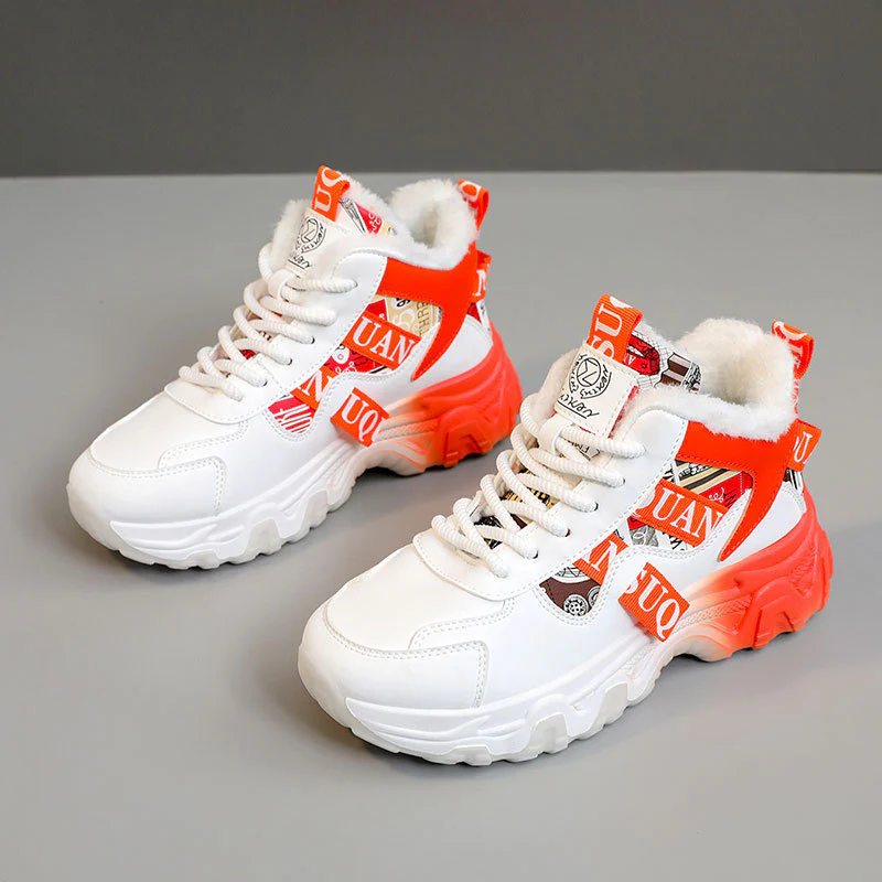 Damen modische High-Top Sneakers mit dämpfender Sohle und kuscheligem Innenfutter Heidi Mode - Image 7