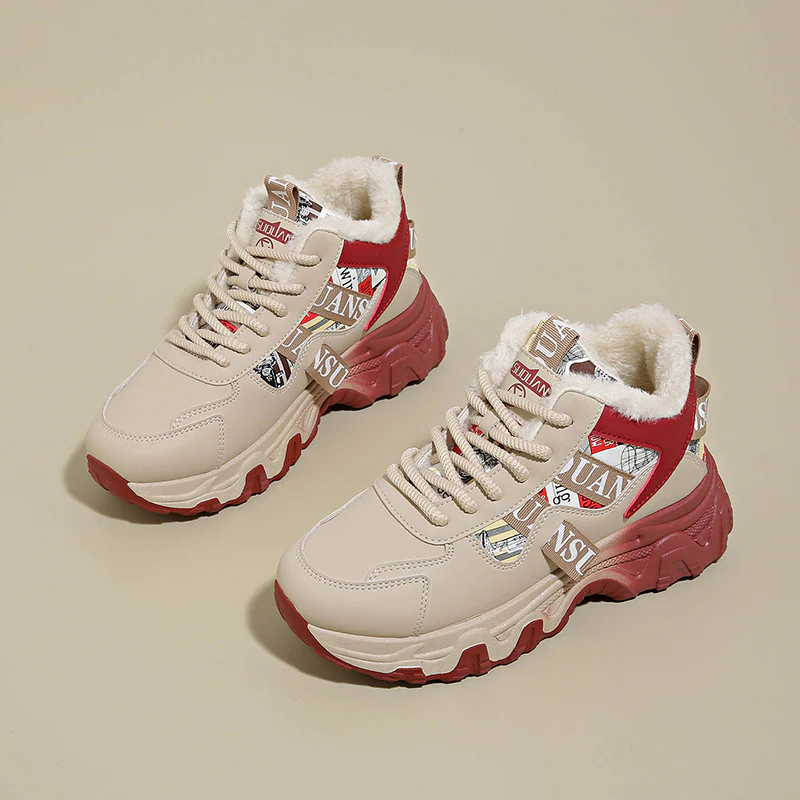 Damen modische High-Top Sneakers mit dämpfender Sohle und kuscheligem Innenfutter Heidi Mode - Image 8